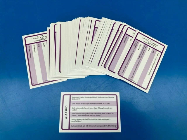 Cartes Recharge TRIVIAL PURSUIT Sports Et Loisirs - Lot De 50 Cartes, 300 Questions - Occasion