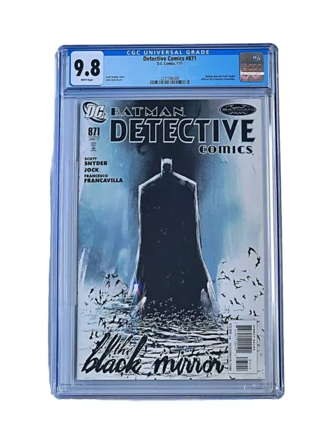 🦇Batman-Detective Comics #871 CGC 9.8 Black Mirror-Jock Cover🦇