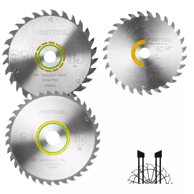 Festool Kreissägeblatt WOOD UNIVERSAL 160mm - 210mm - 205551 - 496302 - 493198