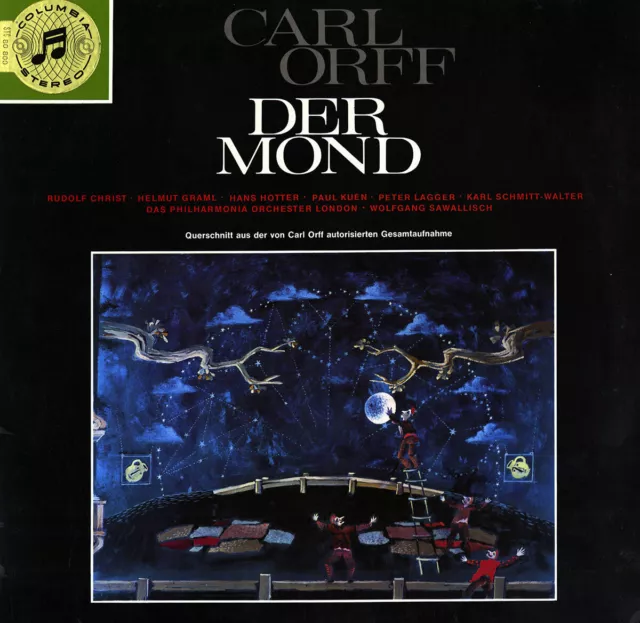 COLUMBIA STC-80800 White/Gold ORFF Der Mond Hlts SAWALLISCH HOTTER (SAX-2457) NM