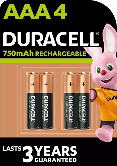 Duracell Akku AAA4 Recharge Batterien Micro HR03 DC2400 NiMH 750mAh 1.2 V  AAA 4 2
