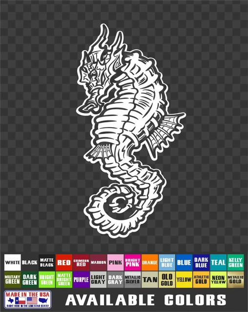 Seahorse Sticker Sea Life Water Ocean Animals Vinyl Decals Car Surfboard Truck