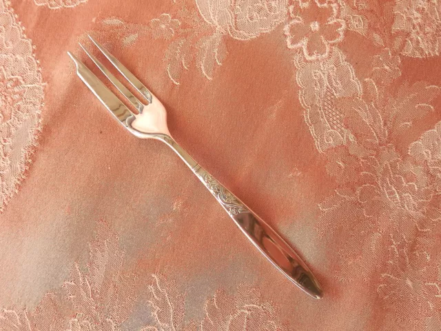 GROSVENOR  CHRISTINE   Silver PLATE   Cake FORK   3  PRONG    Vintage