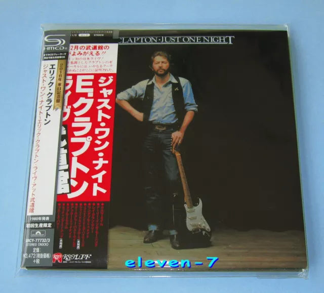 ERIC CLAPTON Just One Night JAPAN mini lp CD SHM UICY-77732/3 new & still sealed