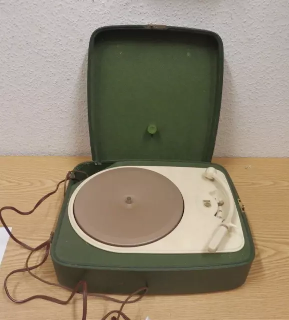 50er 60er Philips Plattenspieler ohne Lautsprecher tragbar 50s 60s Vintage