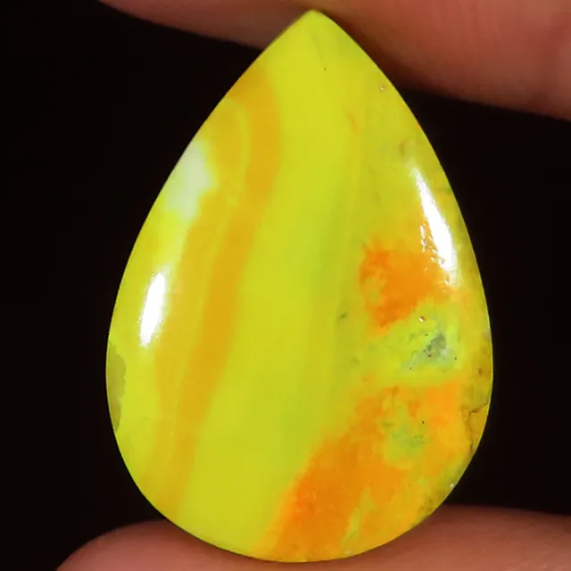 16.25 Cts BUMBLE BEE JASPER Pear Cabochon Indonesian Gemstone 17x25x3 mm SR_30