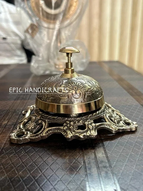 Nautical Maritime Brass Ornate Bell / Counter Bell / Office Bell / Calling Bell