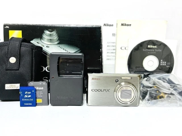 付属品完備 Nikon COOLPIX S600 EXCELENTE ・ ACCESORIOS Completos Nikon COOLPIX S600 Titanio Plata