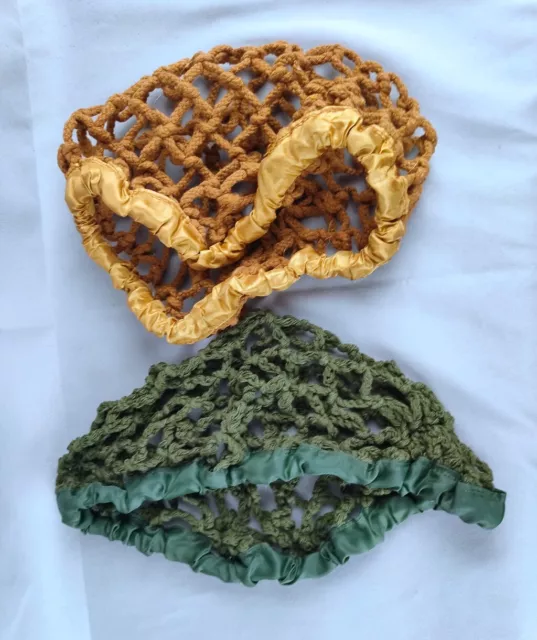 pair of WWII WW2 US ARMY M1 HELMET COVER COTTON CAMOUFLAGE NET CAP