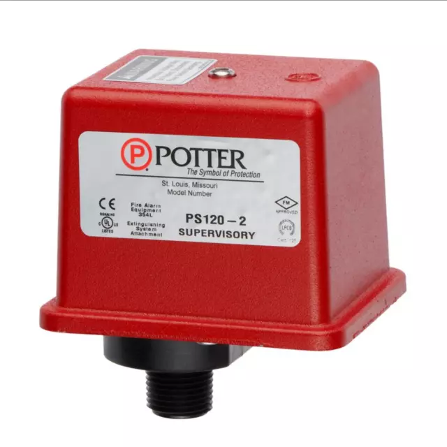 Potter PS120-2 Canadian Supervisory High/Low Pressure Indicator 35-225psi 134120