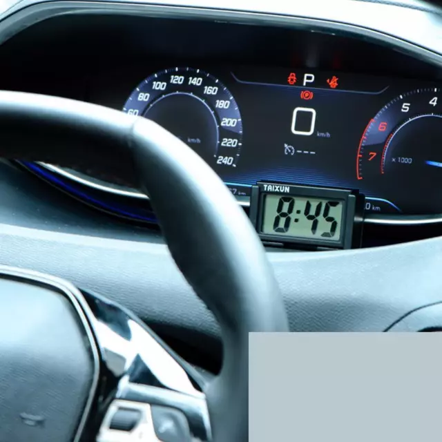 LCD Ultra-thin Digital Display Vehicle Car Clock with Calendar Dashboard
