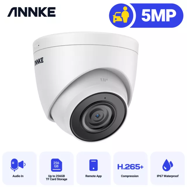 ANNKE 5MP POE IP Kamera Überwachungskamera Außen Personen&Autoerkennung H.265+ 2