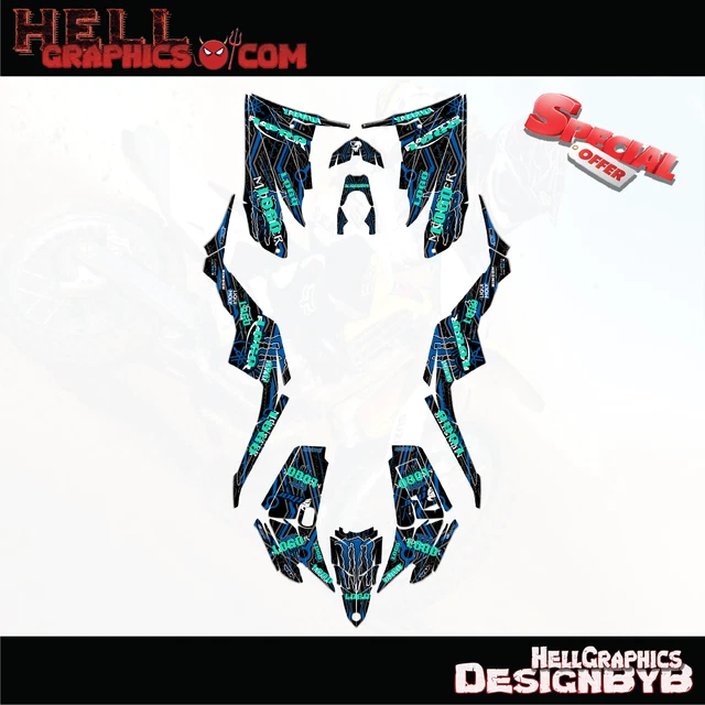 Graphics Kits Decals Stickers BLB  4 YAMAHA RAPTOR 350 2004-2014