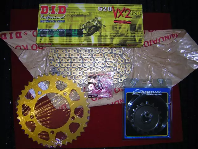 Aprilia RS125 06-11 DID 520 VX-GB X Ring Chain and Talon  Sprocket Kit.41/17 New