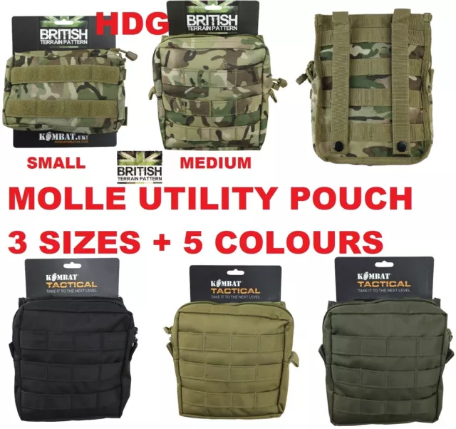 Molle Utility Pouch British Army Kombat Btp Mtp Multicam Black Green Desert Camo