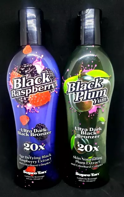 Supre Tan Black Raspberry & Plum Ultra Dark 20X Bronzer Indoor Tan Bed Lotion