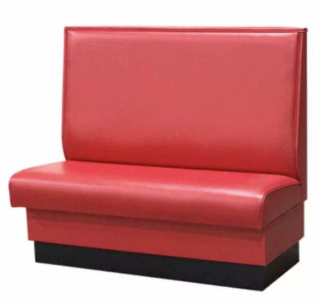 Red Restaurant Booth single & double 48"Long x 42" high Upholstered  Plain back