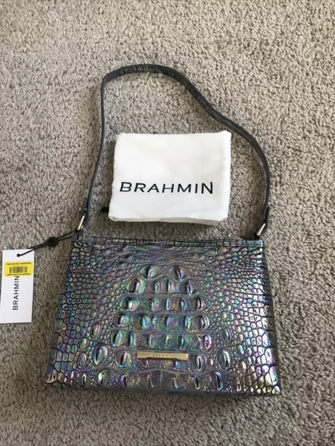 Brahmin Lorelei Melbourne Embossed Leather Shoulder In Mother Of Pearl  Melbourne