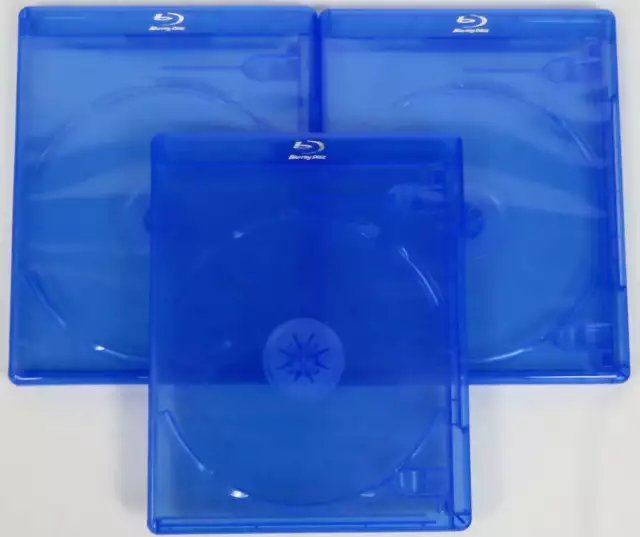 3 x Official Viva Elite 2-Disc Blu-ray Premium Replacement Case Blue - New