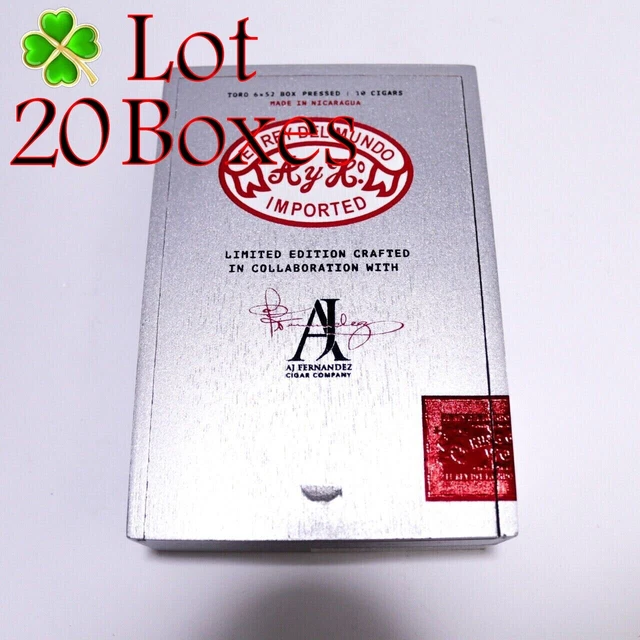 20 Boxes of AJ Fernandez | El Rey del Mundo Toro Wood Cigar Box Lot