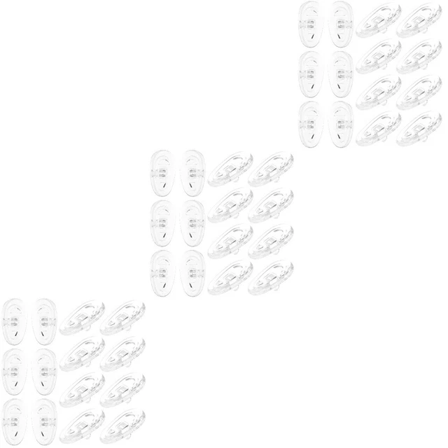 60 paia di occhiali cuscinetti nasali in silicone gel di silice occhiali protezione naso trasparenti