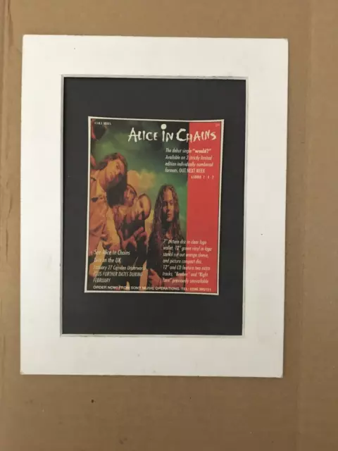 ALICE IN CHAINS-'Would?'- Mounted original advert