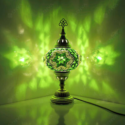 Lampada tavolo da scrivania con lampada multicolore a mosaico marocchino turco