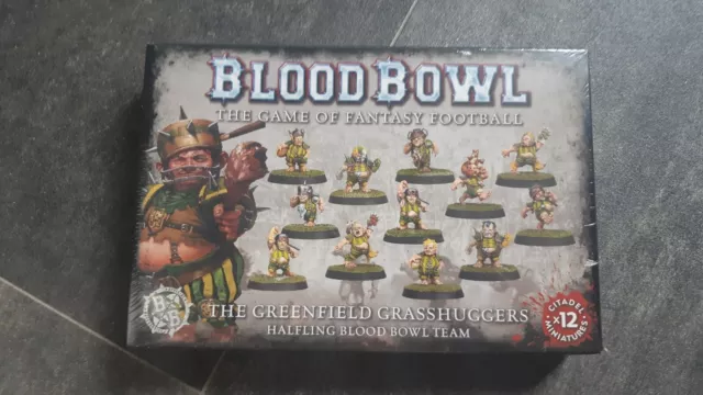 Games Workshop Bloodbowl The Greenfield Grasshuggers Halfling Team Sealed New Gw