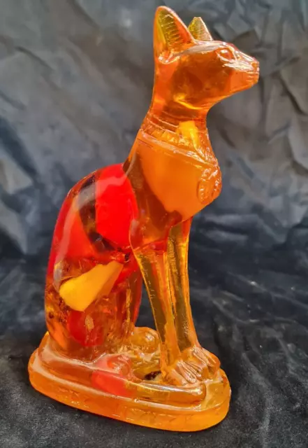 Rare Ancient Egyptian Amber Statue Of Egyptian Bastet Antiquities' Figurine BC