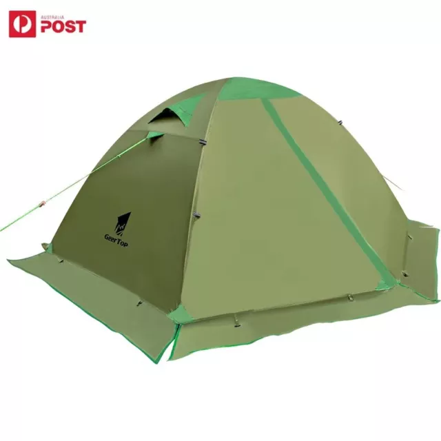 2-Person4-Season Toproad 2 Plus Tent Camping tent Portable Hiking Outdoor Green