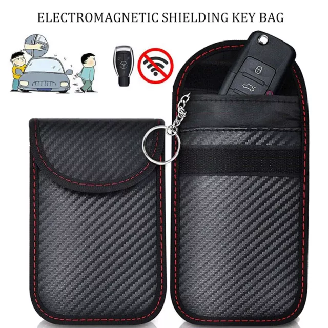 Car Key Signal Blocker Case Faraday Cage Fob Pouch Keyless RFID Blocking BagCB