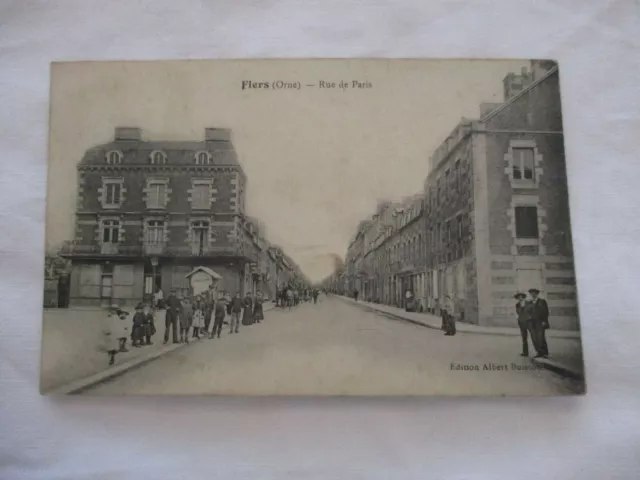 Cpa Orne 61 Flers Rue De Paris