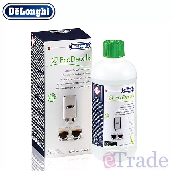 Genuine DeLonghi Descaler Cleaner Espresso Coffee Machine in 500ml - EcoDecalk