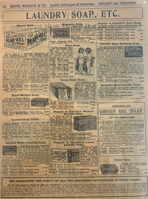 Vintage Marvel Soap￼ Print Ad From 1907 Sears Catalog