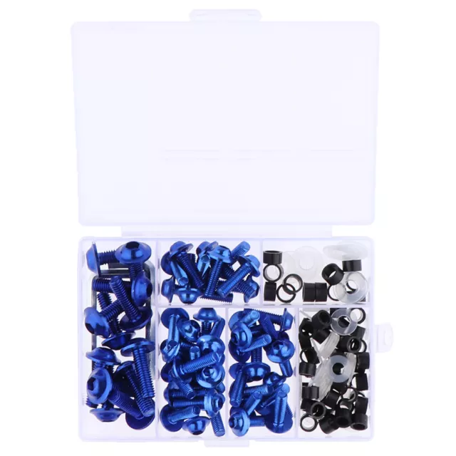 158x Blue Fairing Bolts Kit Fastener Clips Screws for Motorcycle Sportbike