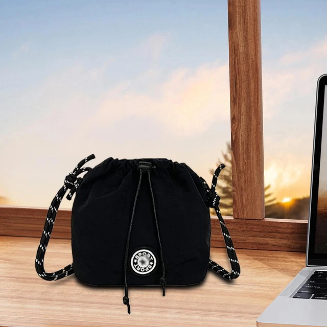 Sac Seau Bandoulière En Paille Tressé Beige Et Noir - Moyen - Fourre-Tout Femme - Neuf