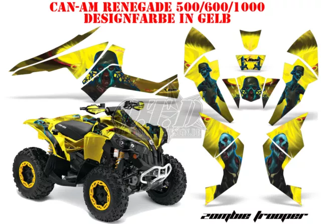 Amr Racing Graphic Dekor Kit Atv Can-Am Renegade G1/G2 Zombie Trooper -Lagerware
