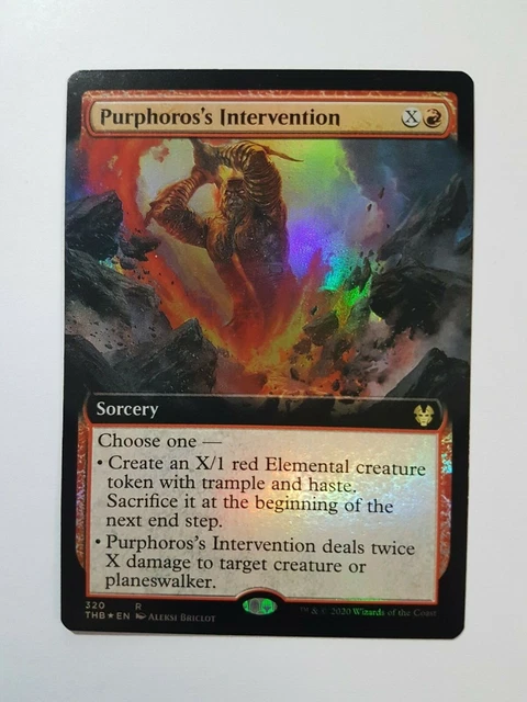 Purphoros's Intervention 2x FOIL THB MTG Theros Beyond Death Rare MINT red