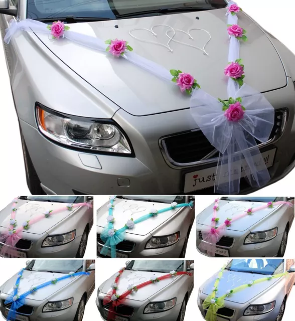 Hochzeit Autodeko Brautauto Autoschmuck Hochzeitsauto Autogirlande - 10 Modelle