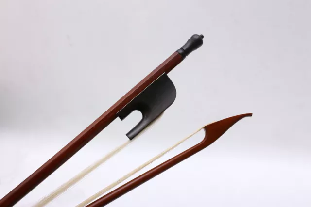 New 4/4 Violin Bow Baroque Bows Ebony Frog Brazilwood Natural Bow hair