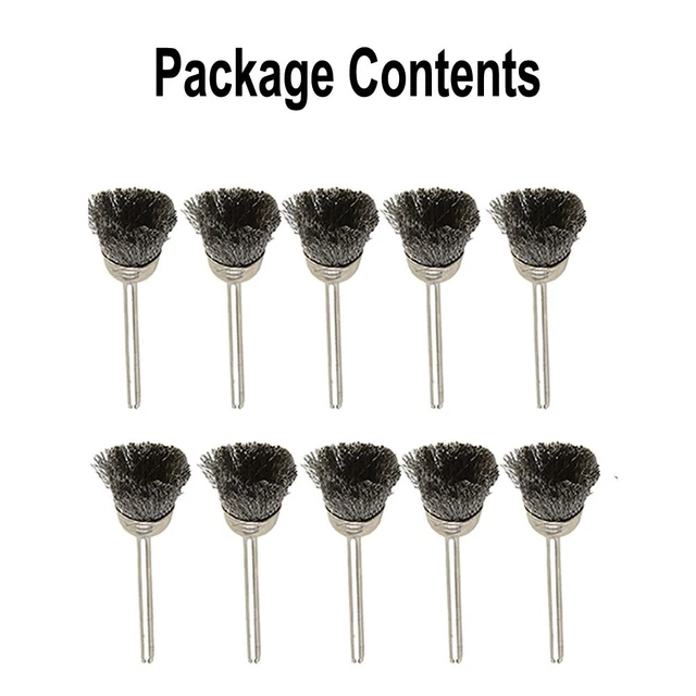 10X Mini Câble Brosse 13mm Pinceaux Laiton Tasse Roue Verni for Broyeur Foret De