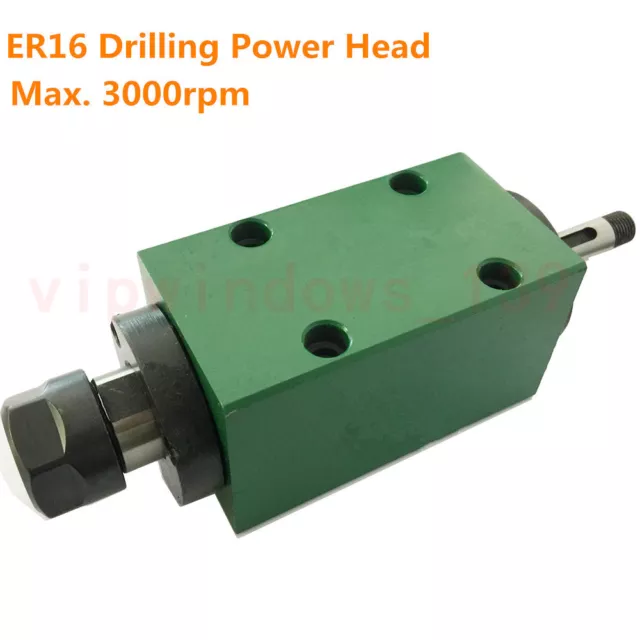 3000rpm ER16 Drilling Spindle Unit Power Head 4Bearing CNC Milling Drill Machine