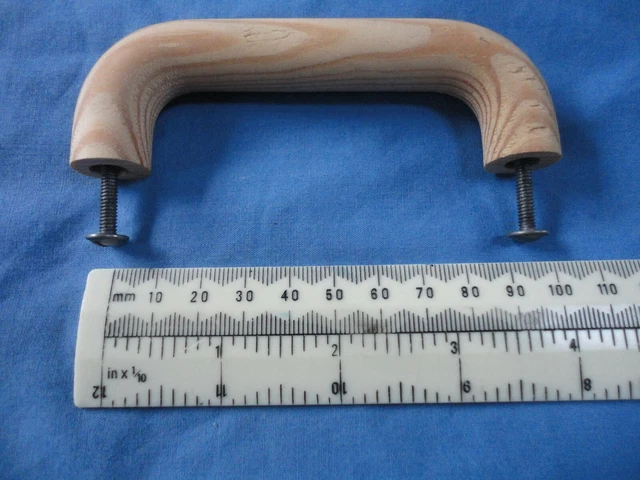 SET OF FIVE x  NEW OLD STOCK SOLID PINE DRAWER CUPBOARD FURNITURE  BENT HANDLES 3