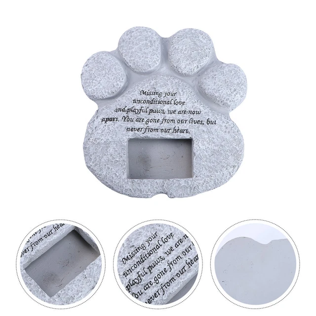 Paw Memorial piedra cachorro lápida propiedades simpatía poema marcador de tumba