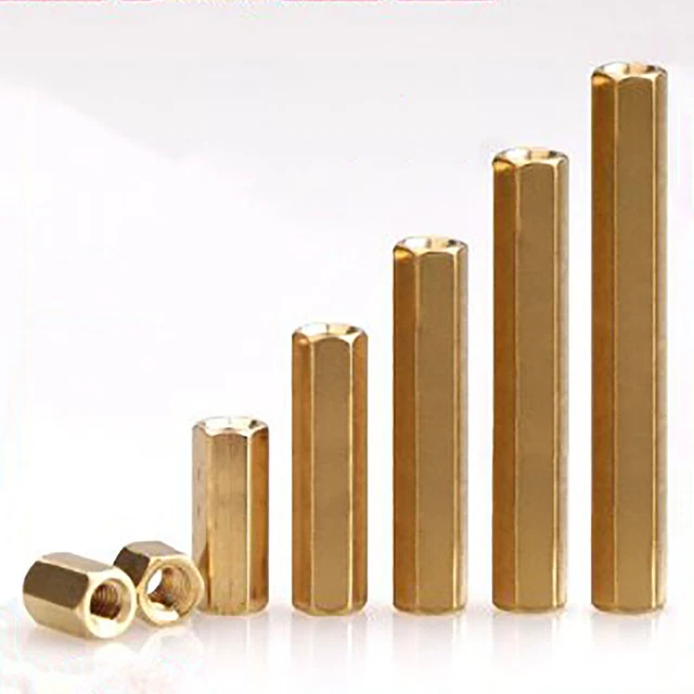 Distanziatore esagonale ottone da donna a donna M2,5 3 mm-30 mm lunghezza pilastro esagonale