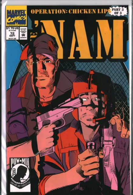 the 'NAM #72 Vietnam War Comic (1990) Marvel NM (9.4)