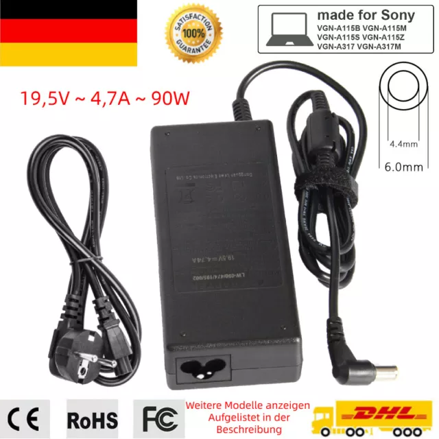 90W TV AC Adapter Ladegerät Netzteil für Sony Bravia KDL-32WD751 KDL-32WD752