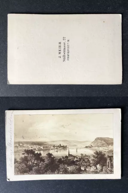 Allemagne, Deutschland, Bords du Rhin, Coblence, Koblenz, circa 1870 vintage cdv