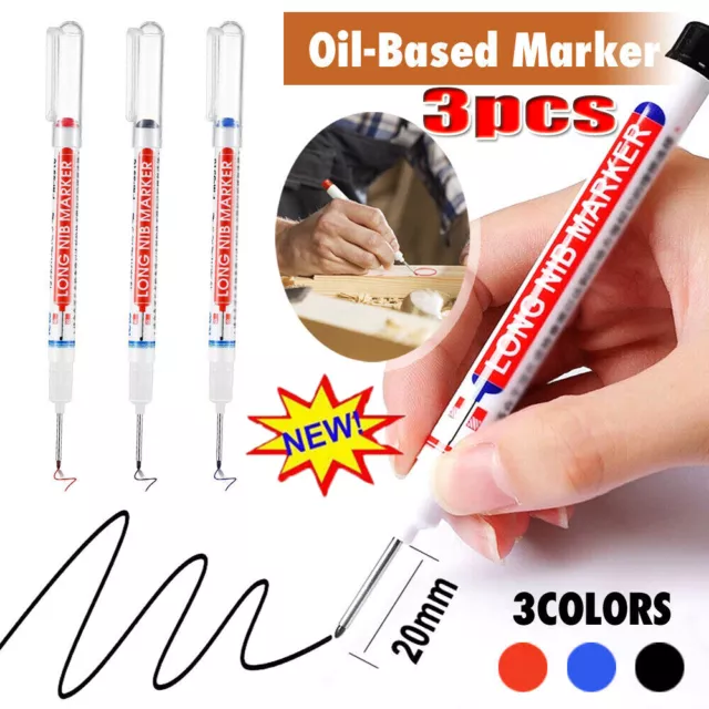 WATERPROOF THIN HEAD Long Nib Marker Pens for Marking on Wood, Metal, and  Glass $9.19 - PicClick AU
