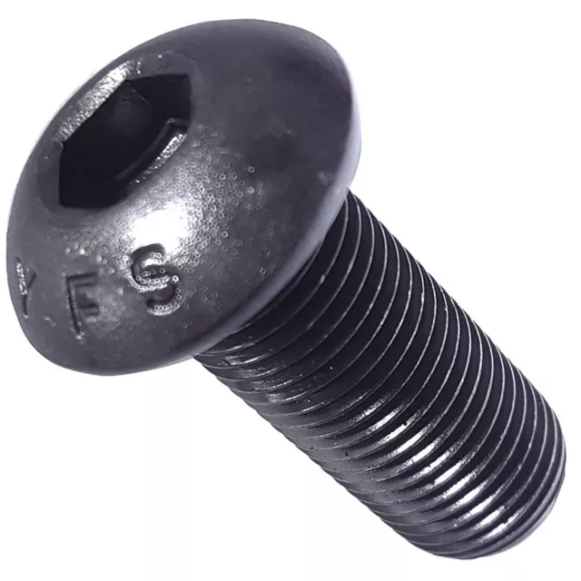 5/16-18 Button Head Socket Cap Screws Alloy Steel Grade 8 Black Oxide Allen Hex